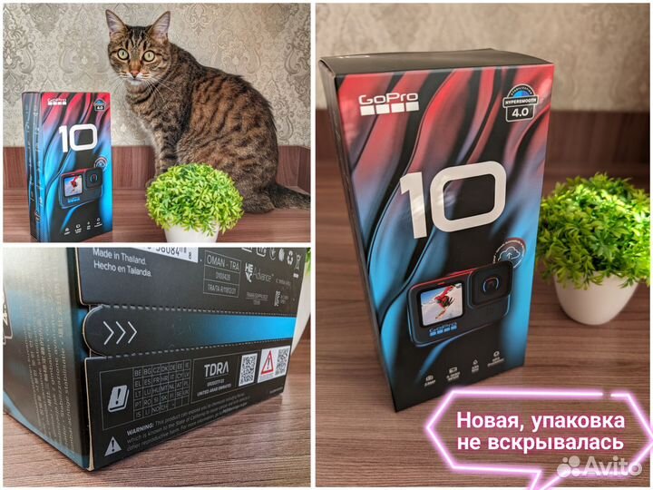 Новая GoPro 10 Black /упаковка не вскрыта