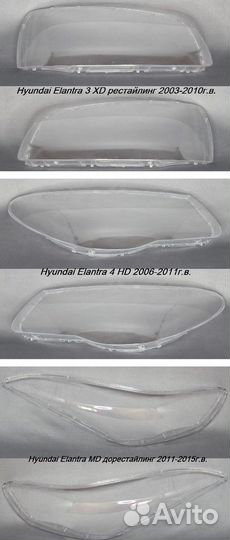 Новые стекла фар Hyundai Elantra