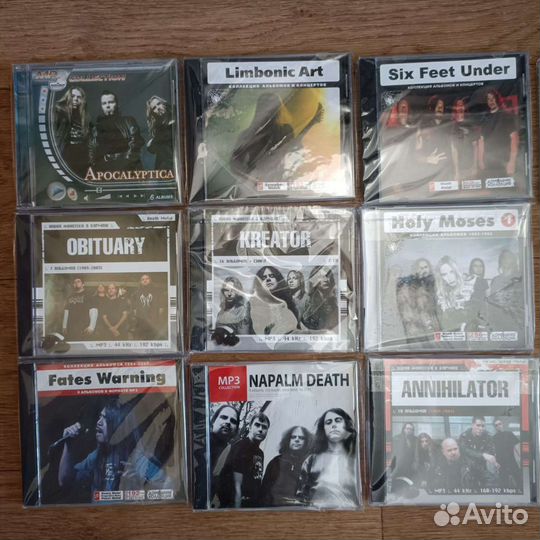 Коллекция рока на CD дисках, новые