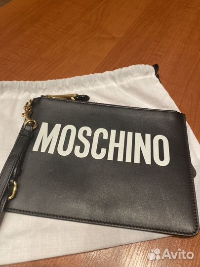 Клатч moschino, кожа