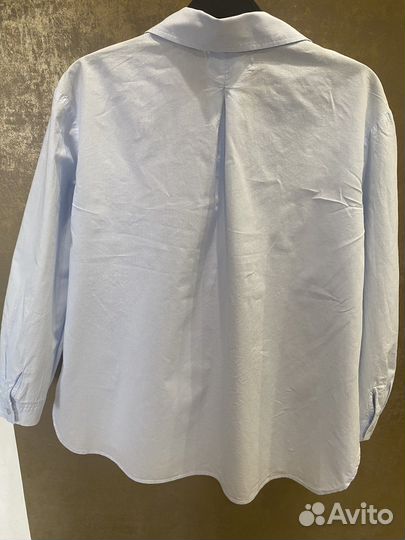 Рубашка zara для девочки 128 оверсайз