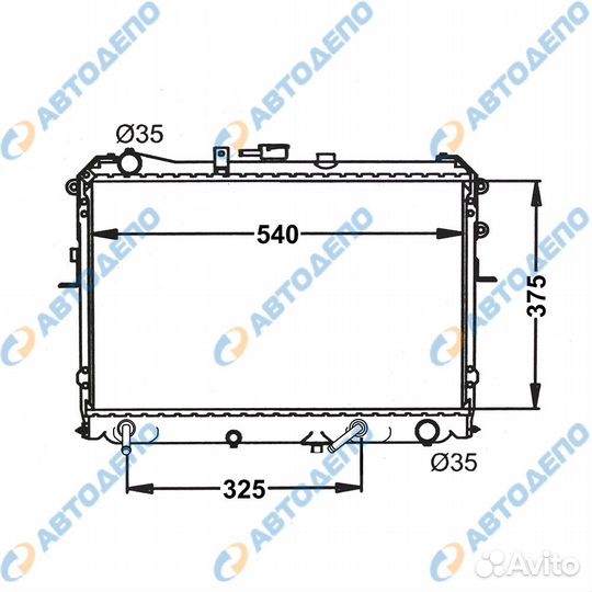 Радиатор охлаждения двигателя mazda bongo 1999 200