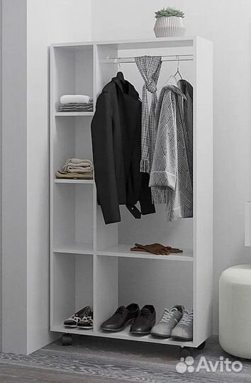 Вешалка напольная деревянная на колесиках NEW