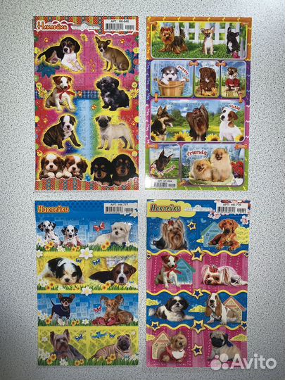 Наклейки собаки и кошки