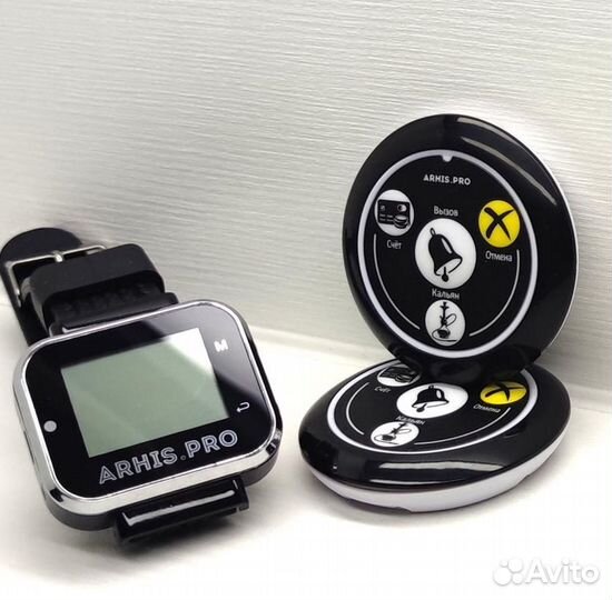 Кнопка вызова кальянщика, официанта с часами