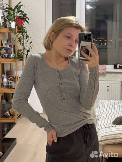 Лонгслив серый s