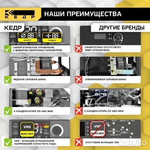 Сварочный аппарат Кедр UltraArc-220S PulseDigital