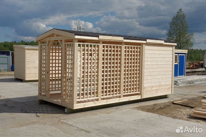 Беседка + хозблок