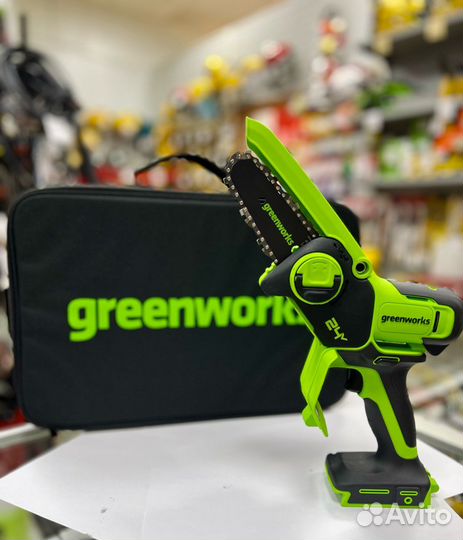 Пила аккум. мини greenworks G24MCS10 24V без акк
