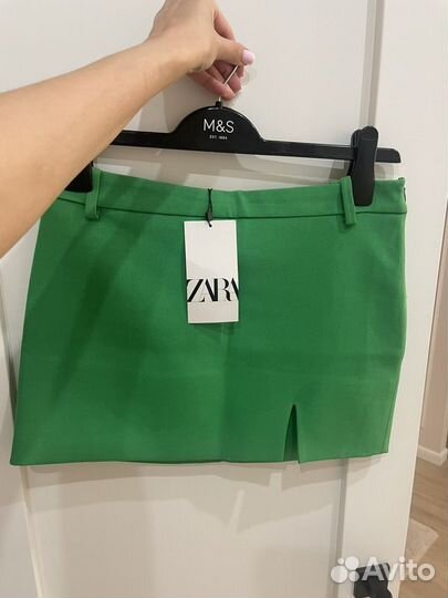 Юбка zara зеленая xs