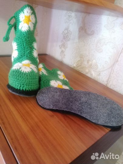 Сапоги вязаные