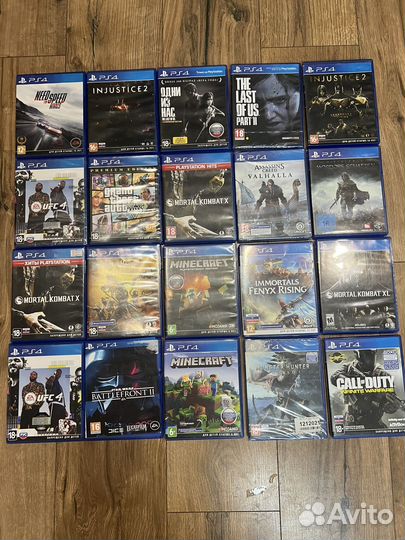 Коллекция дисков с играми на ps4