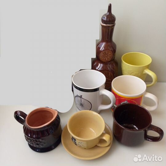 Посуда СССР Глина Керамика Чашки Кружки Молочник