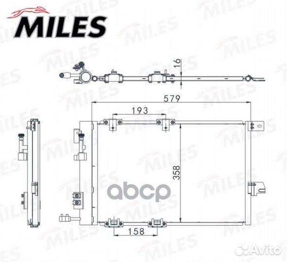 Конденсер opel astra G/zafira A