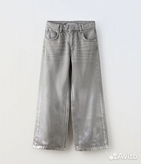 Джинсы Zara THE silver grey jeans 116 новые
