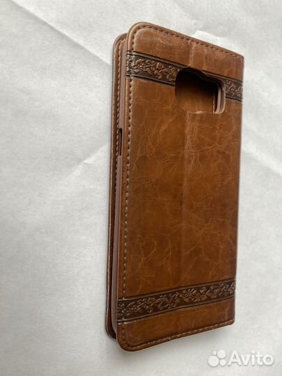 Чехол книжка кожаная на Samsung Galaxy S7 edge