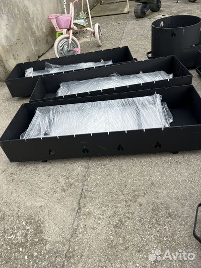 Мангал разборный 3 мм усиленный длинный
