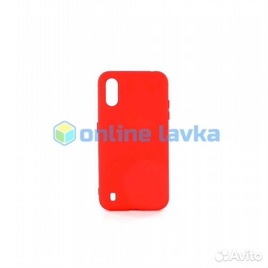 Чехол силиконовый Case для Samsung A01 красный №4
