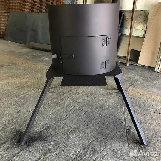 Печь под казан с трубой 8л б/у