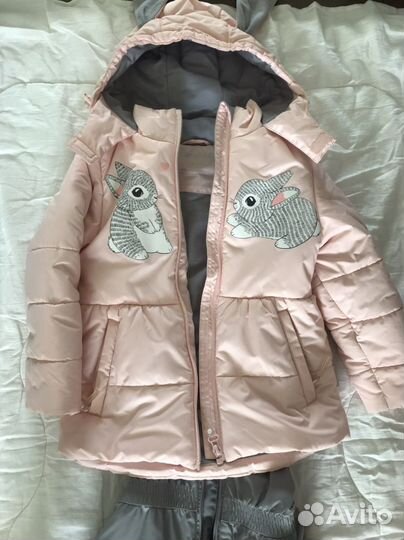 Зимний костюм для девочки 104 110