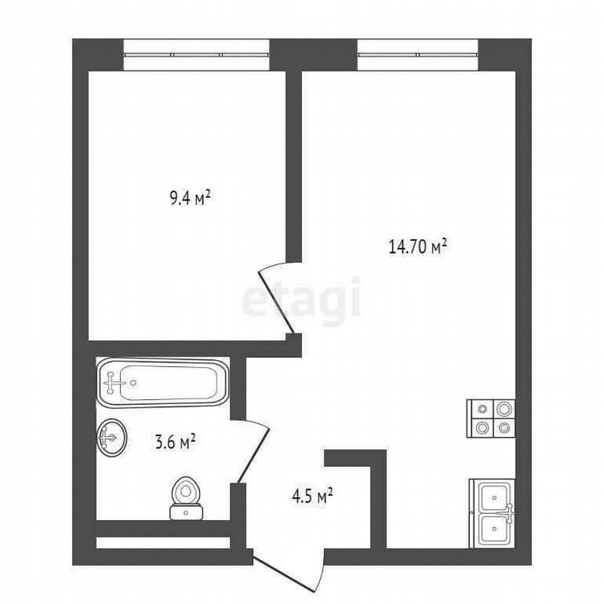 1-к. квартира, 32,2 м², 14/33 эт.