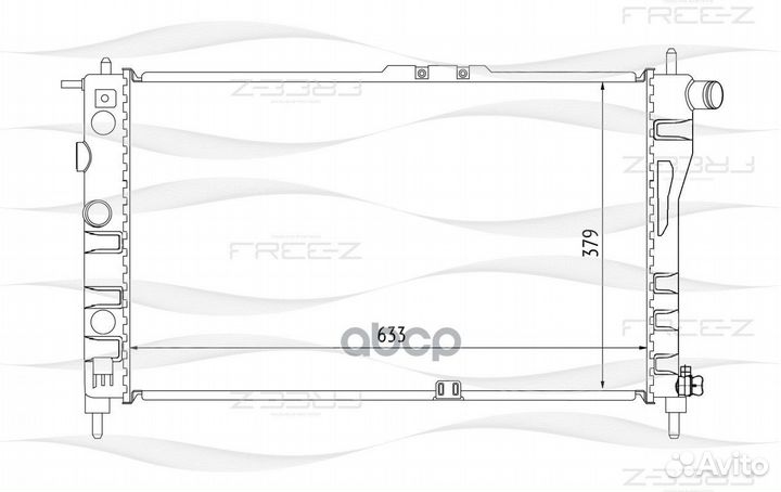 Радиатор daewoo nexia 95- 1.5 охлаждения KK0136
