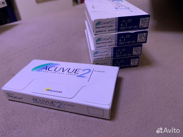 Контактные линзы acuvue 2 недели (1.75 — -3.00)