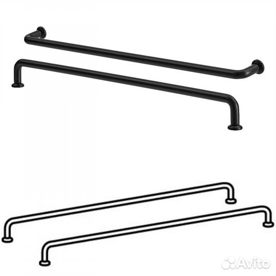 Ручки Икеа багганэс черный 335мм