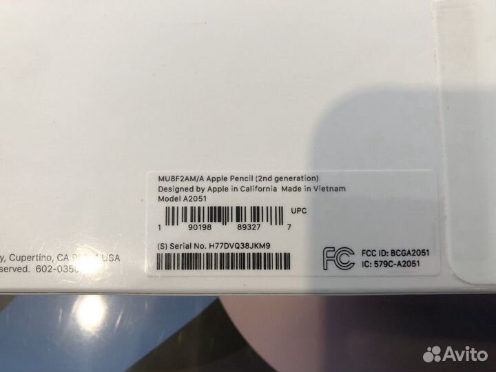 Apple Pencil 2nd generation (новый)