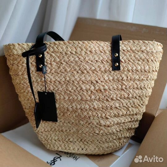 Сумка пляжная плетеная