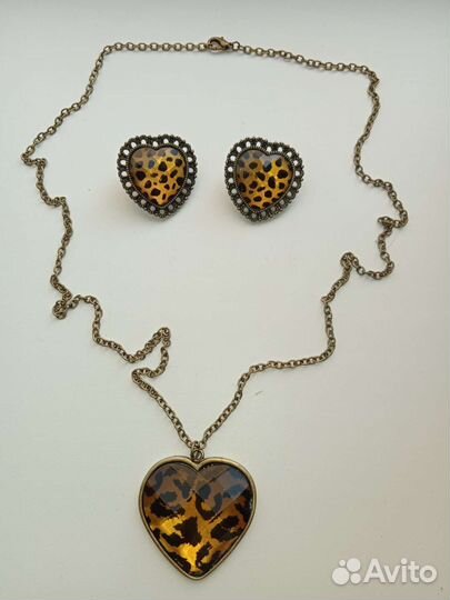Леопардовый комплект украшений