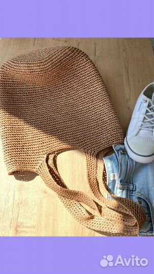 Модная авоська из рафии