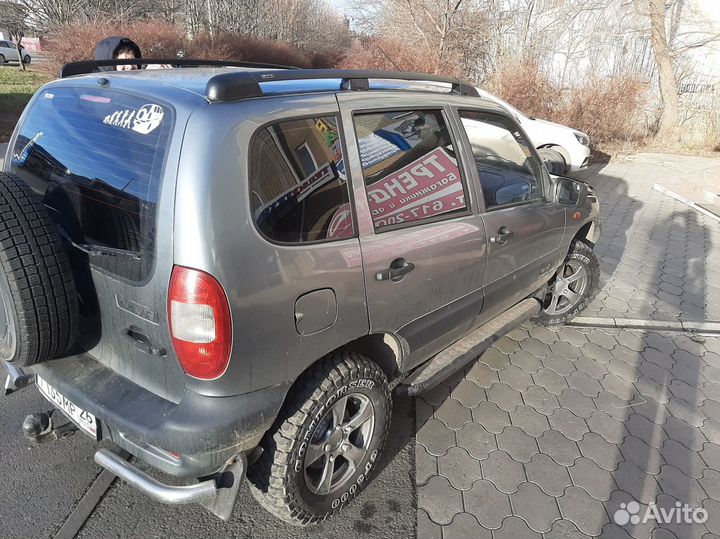 Рейлинги на крышу Нива Шевроле, черные