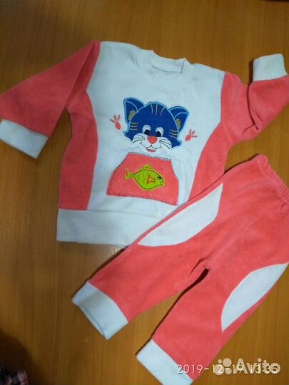 Костюм велюровый р. 68-74