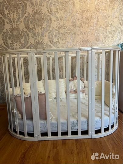 Детская кровать трансформер овальная