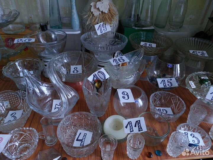 Хрустальные стеклянные вазы,фруктовницы,салатники