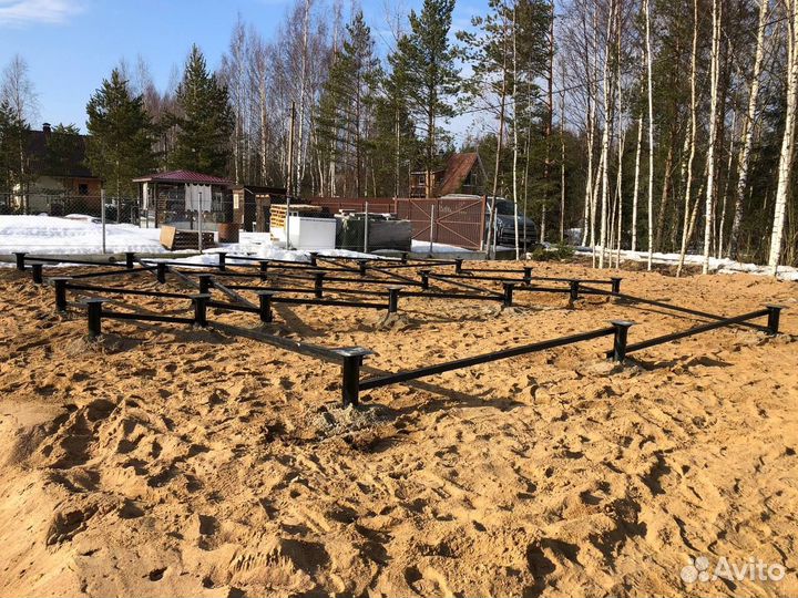 Ручной и механический монтаж сваи