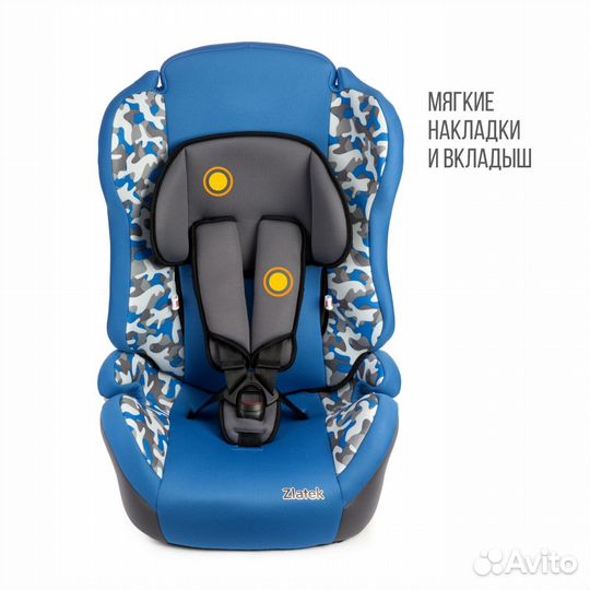 Автокресло zlatek ZL 513 print 9-36 кг камуфляж
