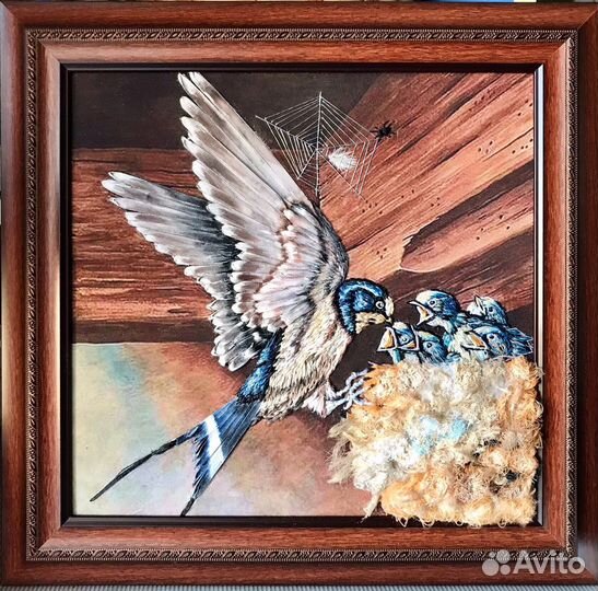 Картины,вышитые лентами в технике 3d