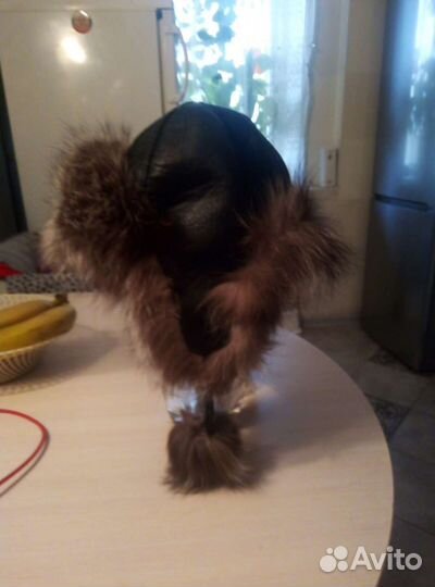 Шапка зимняя женская новая, натуральный мех енота