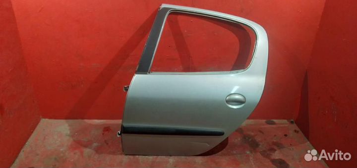 Пежо 206 дверь задняя левая серебристая