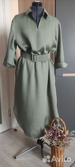 Платье лен новое 46 размер