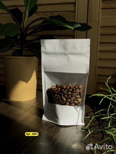 Пакет дой пак бумажный с прозрачным окошком 70 мм