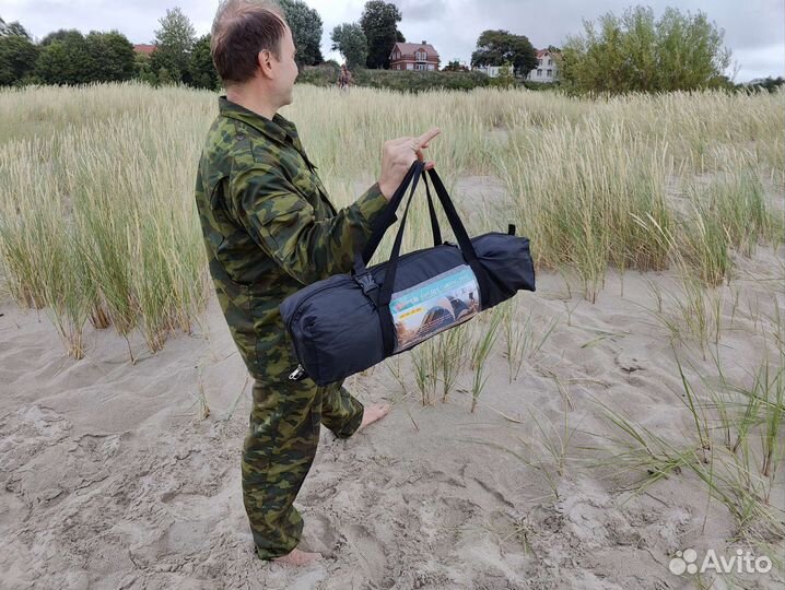 Палатка 3 местная с тамбуром двухслойная