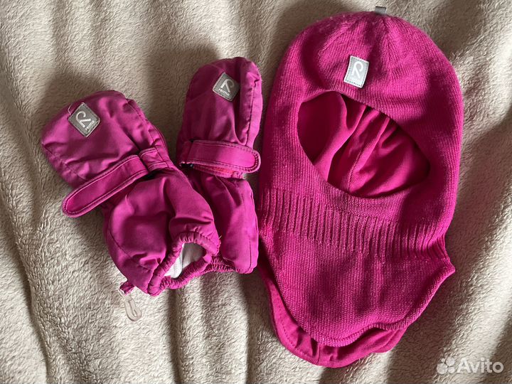 Шапка шлем reima 48+ варежки в подарок