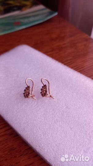 Золотые серьги 583 проба СССР