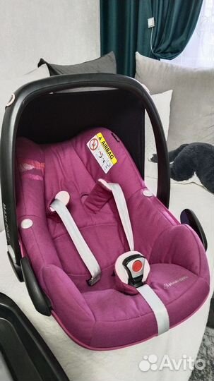 Автолюлька maxi cosi pebble plus с базой