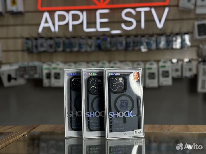 Чехол Shock resistan Black iPhone 15/Pro/Pro Max