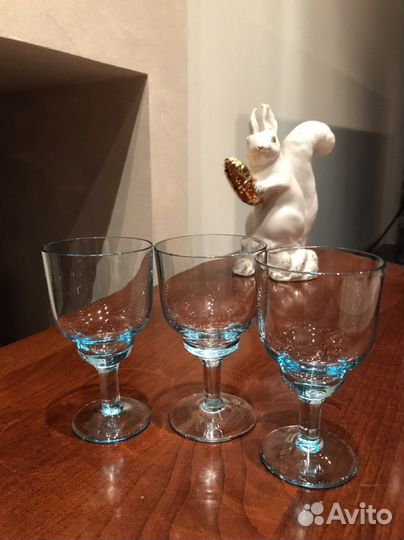 Рюмки купоросное стекло винтаж 60-70 х г