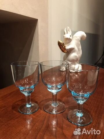 Рюмки купоросное стекло винтаж 60-70 х г
